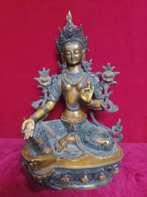 12 Inch Oxidized Tara Statue